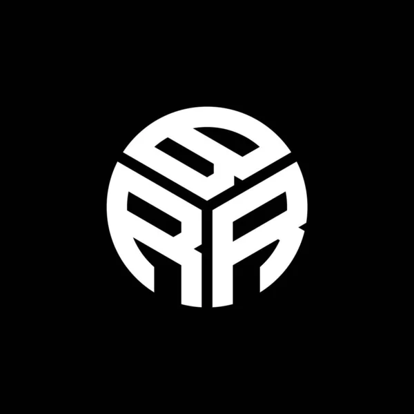 Siyah Arka Planda Brr Harfi Logo Tasarımı Brr Yaratıcı Harflerin — Stok Vektör