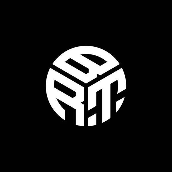 Projeto Logotipo Letra Brt Fundo Preto Brt Iniciais Criativas Conceito — Vetor de Stock