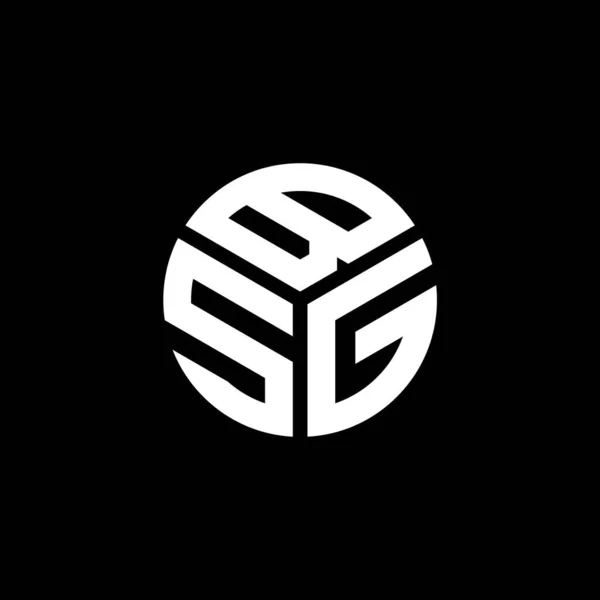 黒を基調としたBsgの文字ロゴデザイン Bsgクリエイティブイニシャルレターロゴコンセプト Bsgレターデザイン — ストックベクタ