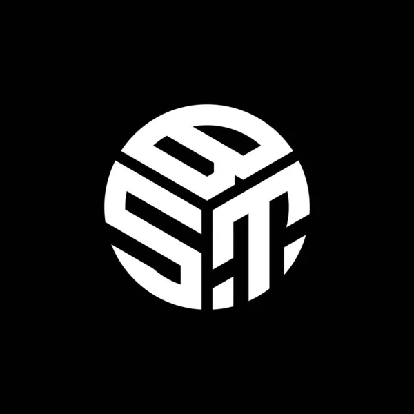 Design Logotipo Letra Bst Fundo Preto Bst Iniciais Criativas Conceito — Vetor de Stock