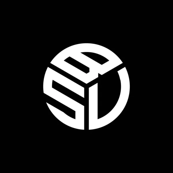 Logo Della Lettera Bsv Sfondo Nero Bsv Creativo Iniziali Lettera — Vettoriale Stock