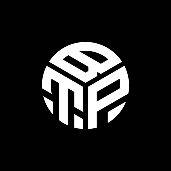 Projekt Logo Litery Btp Czarnym Tle Btp Twórcze Inicjały Litera — Wektor stockowy