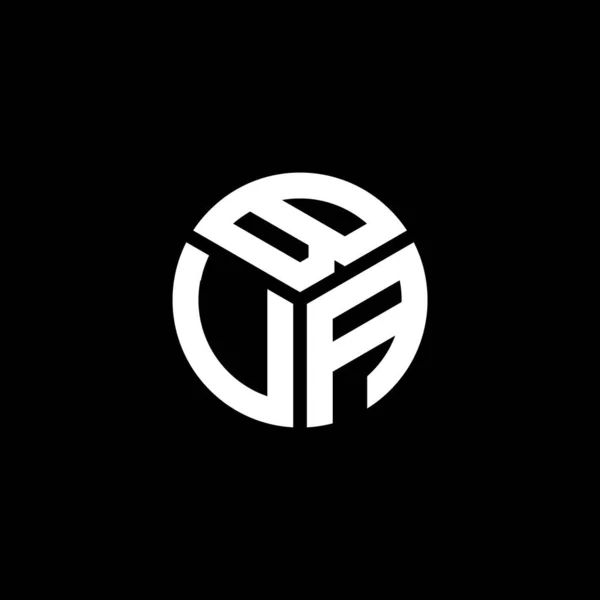 Літерний Дизайн Логотипу Bua Чорному Тлі Творчі Ініціали Bua Мають — стоковий вектор