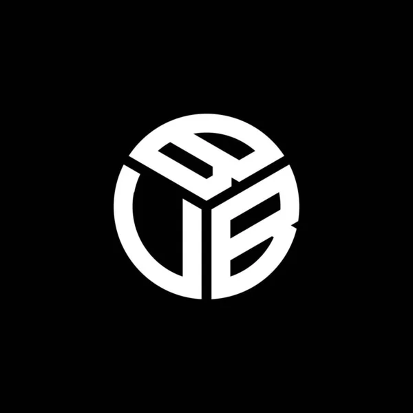 Bub Design Logotipo Carta Fundo Preto Bub Iniciais Criativas Conceito — Vetor de Stock