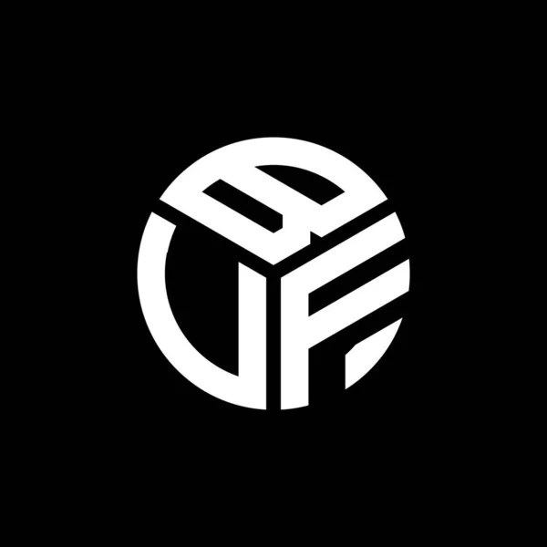 Buf Letter Logo Ontwerp Zwarte Achtergrond Buf Creatieve Initialen Letter — Stockvector