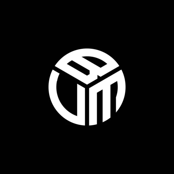 Σχεδιασμός Λογότυπου Γράμματος Bum Μαύρο Φόντο Bum Δημιουργική Αρχικά Γράμμα — Διανυσματικό Αρχείο