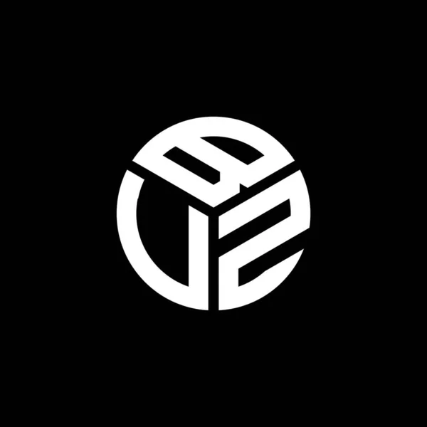 Buz Brev Logotyp Design Svart Bakgrund Buz Kreativa Initialer Brev — Stock vektor