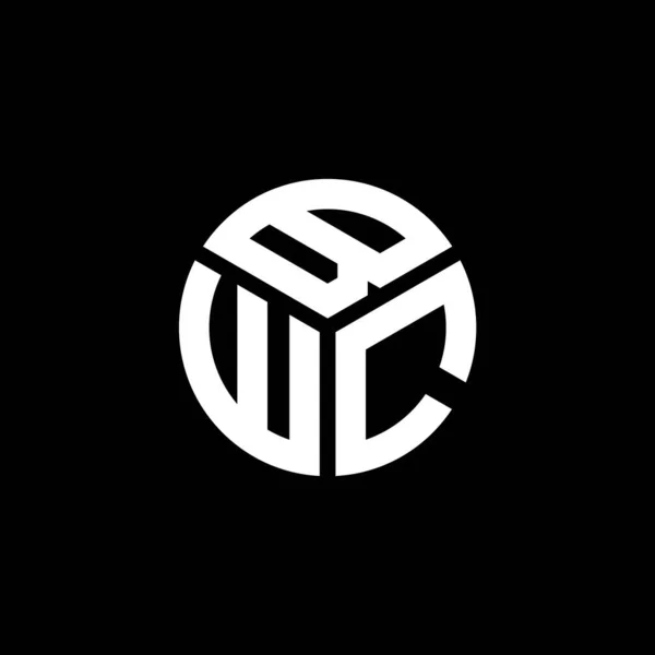 Projekt Logo Litery Bwc Czarnym Tle Bwc Twórcze Inicjały Litera — Wektor stockowy
