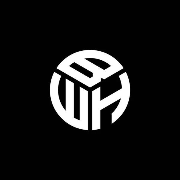 Bwh Logo Ontwerp Zwarte Achtergrond Bwh Creatieve Initialen Letter Logo — Stockvector