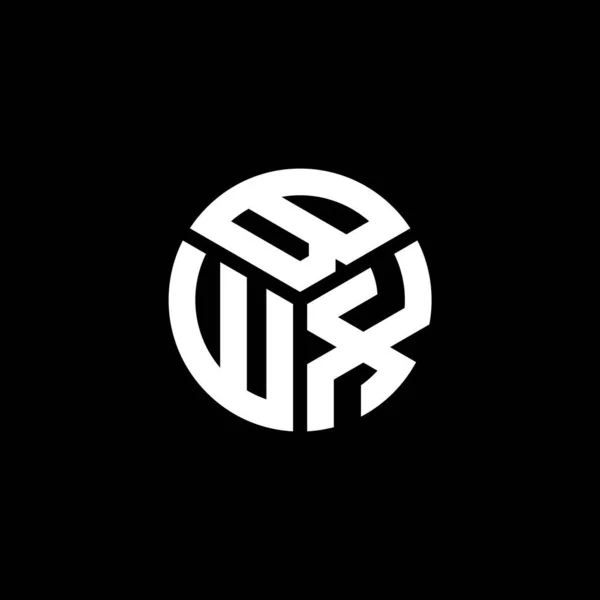 Projekt Logo Litery Bwx Czarnym Tle Kreatywne Inicjały Bwx Koncepcja — Wektor stockowy