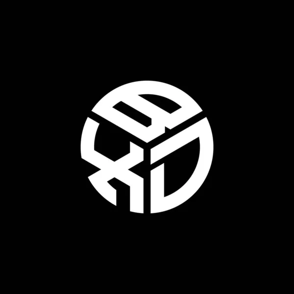 Siyah Arkaplanda Bxd Harf Logosu Tasarımı Bxd Yaratıcı Harflerin Baş — Stok Vektör