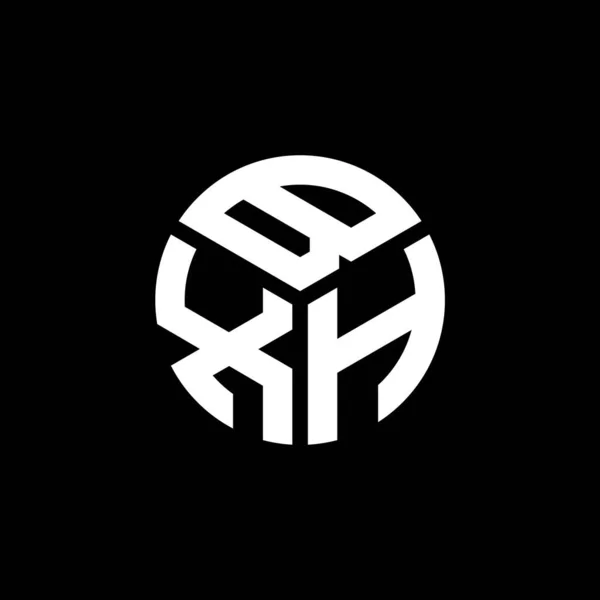 Bxh Letter Logo Design Auf Schwarzem Hintergrund Bxh Kreative Initialen — Stockvektor