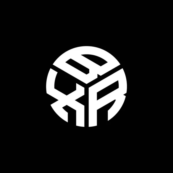 Σχεδιασμός Λογότυπου Γράμματος Bxr Μαύρο Φόντο Bxr Δημιουργικά Αρχικά Γράμματα — Διανυσματικό Αρχείο