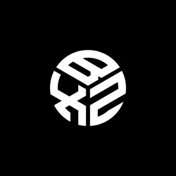 Siyah Arkaplanda Bxz Harf Logosu Tasarımı Bxz Yaratıcı Harf Logosu — Stok Vektör