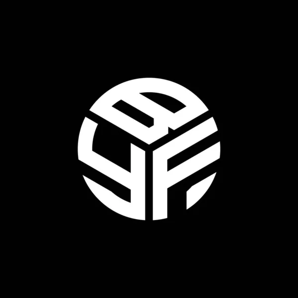 Projekt Logo Litery Byf Czarnym Tle Kreatywne Inicjały Byf Koncepcja — Wektor stockowy