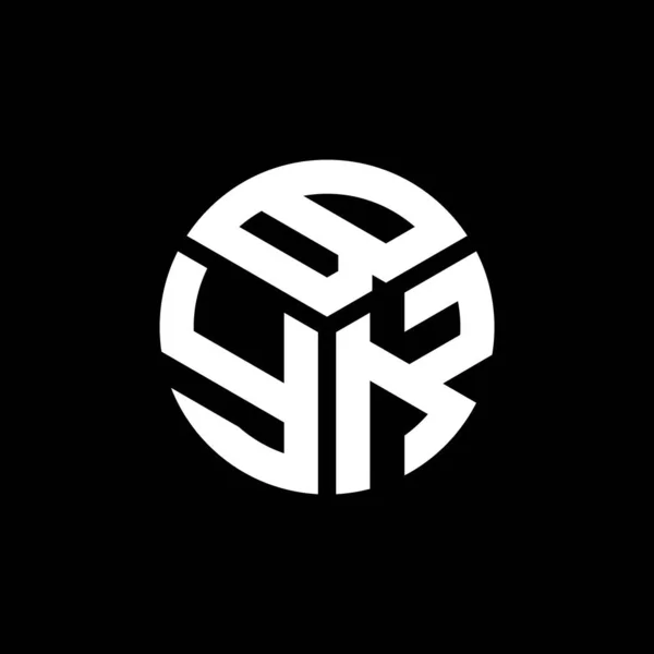 Projekt Logo Litery Byk Czarnym Tle Byk Twórcze Inicjały Koncepcja — Wektor stockowy