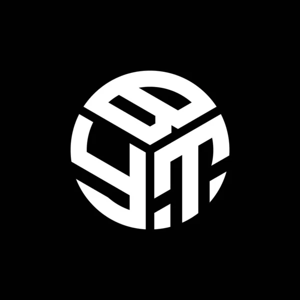 Byt Letter Logo Design Black Background Byt Creative Initials Letter — Stock Vector