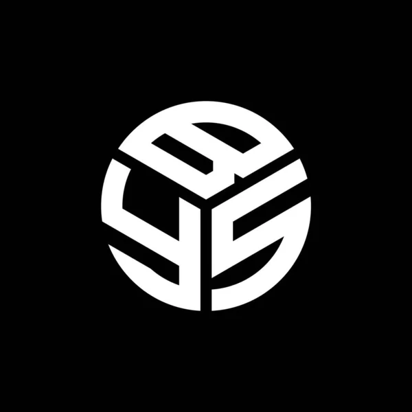 Bys Letter Logo Design Auf Schwarzem Hintergrund Bys Kreative Initialen — Stockvektor