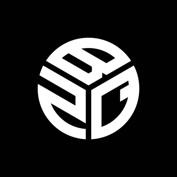 Bzq Lettre Logo Design Sur Fond Noir Bzq Initiales Créatives — Image vectorielle