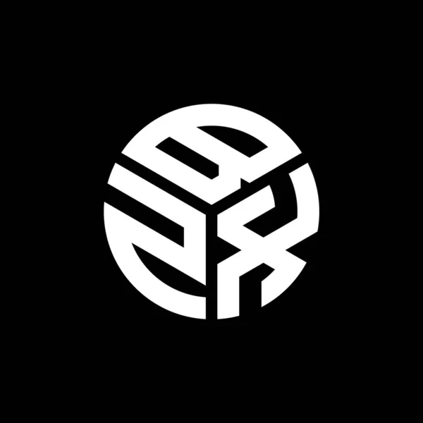 Bzx Schriftzug Logo Design Auf Schwarzem Hintergrund Bzx Kreative Initialen — Stockvektor