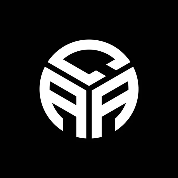 Siyah Arka Planda Caa Harf Logosu Tasarımı Caa Yaratıcı Harf — Stok Vektör
