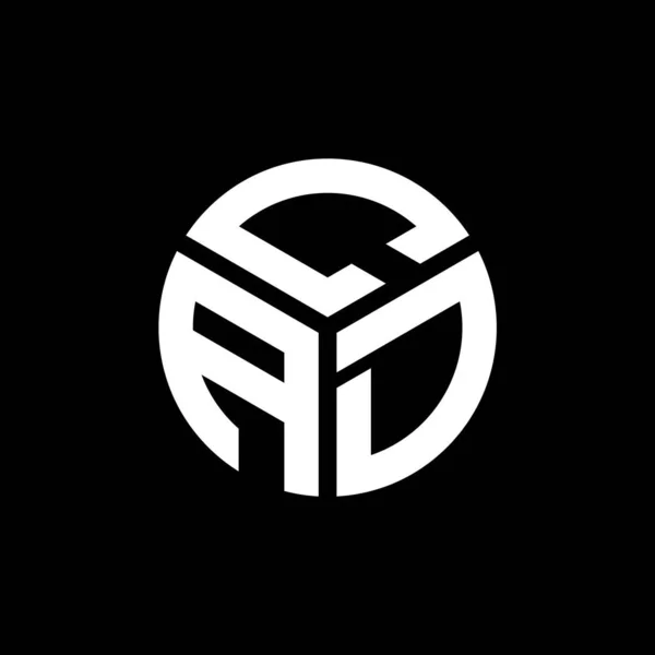 Diseño Del Logotipo Letra Cad Sobre Fondo Negro Cad Iniciales — Vector de stock