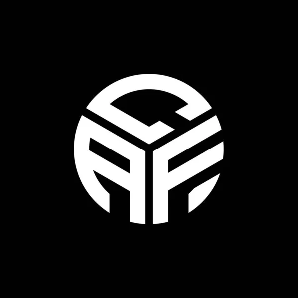 Projekt Logo Litery Caf Czarnym Tle Kreatywne Inicjały Caf Koncepcja — Wektor stockowy