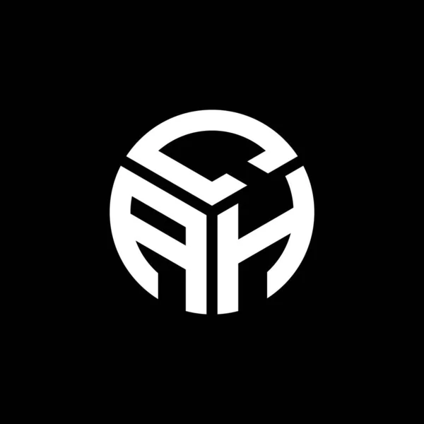 Siyah Arkaplanda Cah Harf Logosu Tasarımı Cah Yaratıcı Harflerin Baş — Stok Vektör