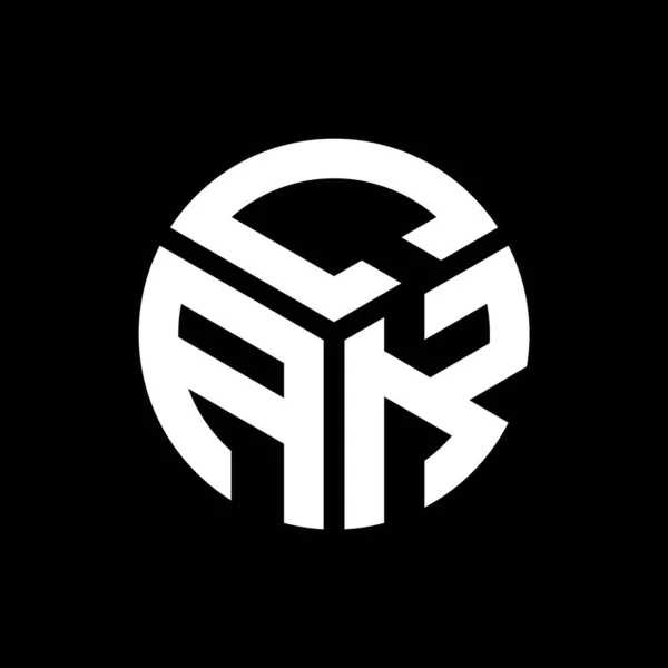 Siyah Arkaplanda Cak Harf Logosu Tasarımı Cak Yaratıcı Harflerin Baş — Stok Vektör