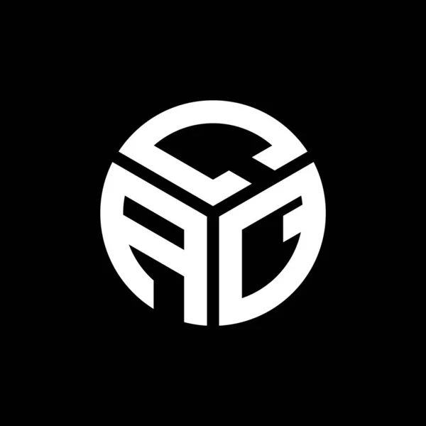 Caq Letter Logo Design Black Background Caq Creative Initials Letter — Stock Vector