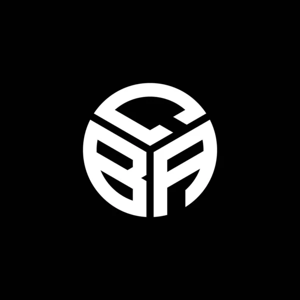 Diseño Del Logotipo Letra Cba Sobre Fondo Negro Cba Iniciales — Vector de stock