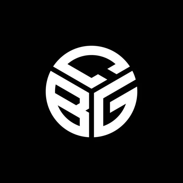 Diseño Del Logotipo Letra Cbg Sobre Fondo Negro Cbg Iniciales — Archivo Imágenes Vectoriales
