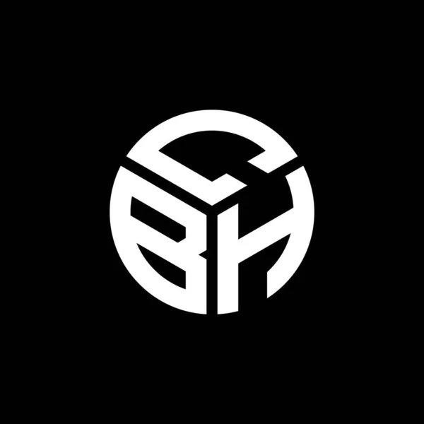 Cbh Lettre Logo Design Sur Fond Noir Cbh Initiales Créatives — Image vectorielle