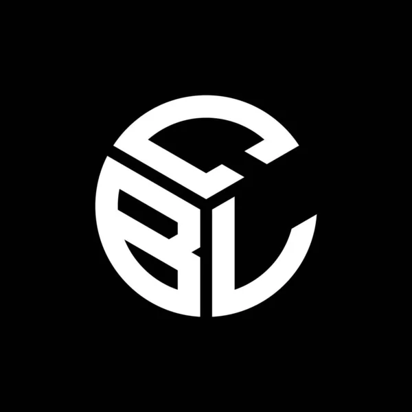 Diseño Del Logotipo Letra Cbl Sobre Fondo Negro Cbl Iniciales — Vector de stock