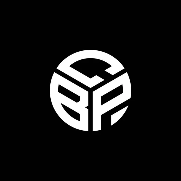 Cbp Lettre Logo Design Sur Fond Noir Cbp Initiales Créatives — Image vectorielle