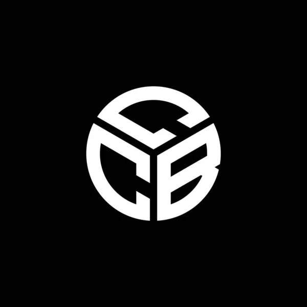 Diseño Del Logotipo Letra Ccb Sobre Fondo Negro Ccb Iniciales — Vector de stock