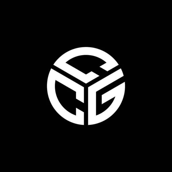 Diseño Del Logotipo Letra Ccg Sobre Fondo Negro Ccg Iniciales — Archivo Imágenes Vectoriales