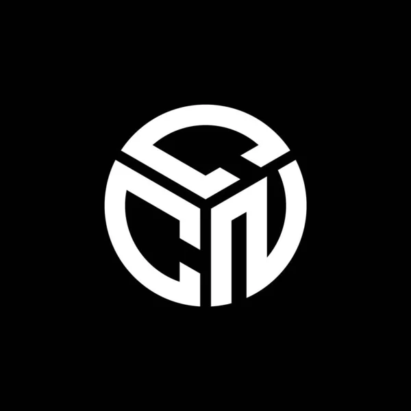 Projekt Logo Litery Ccn Czarnym Tle Koncepcja Logo Kreatywnych Inicjałów — Wektor stockowy