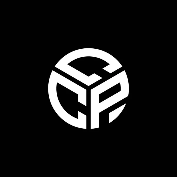 Diseño Del Logotipo Letra Ccp Sobre Fondo Negro Ccp Iniciales — Vector de stock