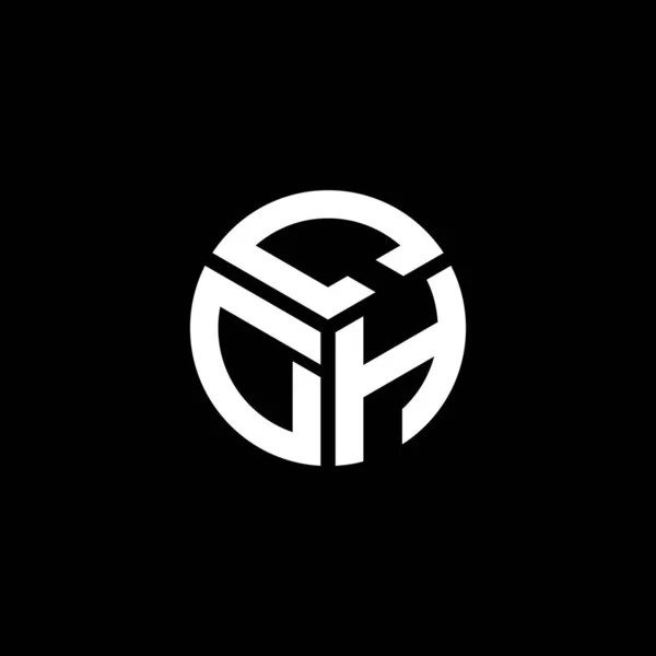 Projekt Logo Liter Cdh Czarnym Tle Kreatywne Inicjały Cdh Koncepcja — Wektor stockowy
