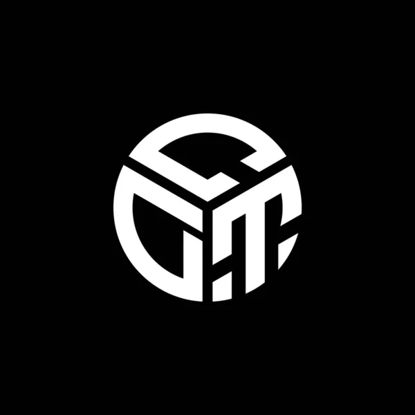 Cdt Schriftzug Logo Design Auf Schwarzem Hintergrund Cdt Kreative Initialen — Stockvektor
