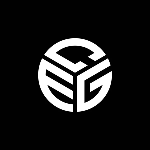 Ceg Letter Logo Design Auf Schwarzem Hintergrund Ceg Kreative Initialen — Stockvektor