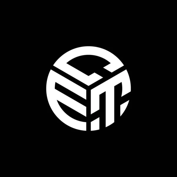 Cet Letter Logo Design Black Background Cet Creative Initials Letter — Stock Vector