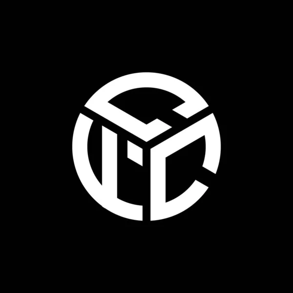 Diseño Del Logotipo Letra Cfc Sobre Fondo Negro Cfc Iniciales — Archivo Imágenes Vectoriales