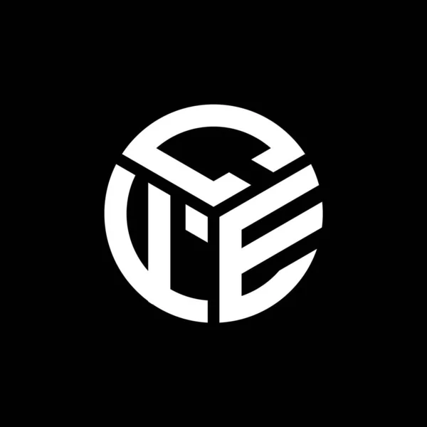 Design Logotipo Carta Cfe Fundo Preto Cfe Iniciais Criativas Conceito — Vetor de Stock
