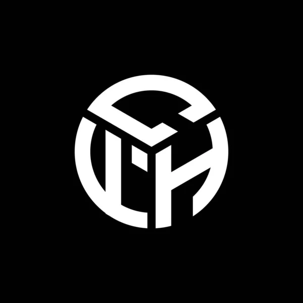 Diseño Del Logotipo Letra Cfh Sobre Fondo Negro Cfh Iniciales — Archivo Imágenes Vectoriales