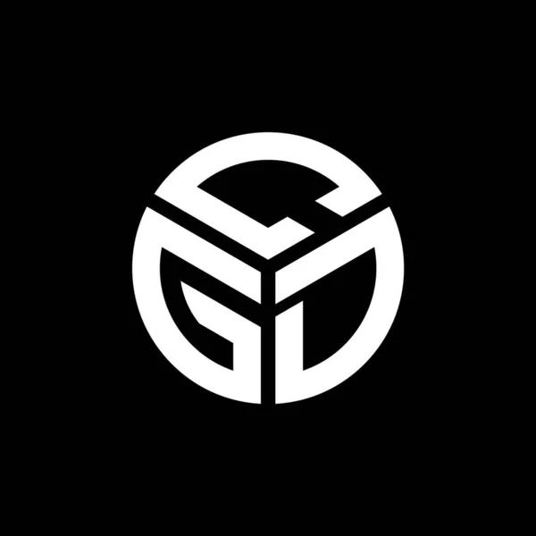Cgd Letter Logo Ontwerp Zwarte Achtergrond Cgd Creatieve Initialen Letter — Stockvector