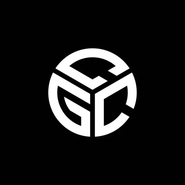 Cgc Буква Дизайн Логотипа Черном Фоне Cgc Креативные Инициалы Буквы — стоковый вектор