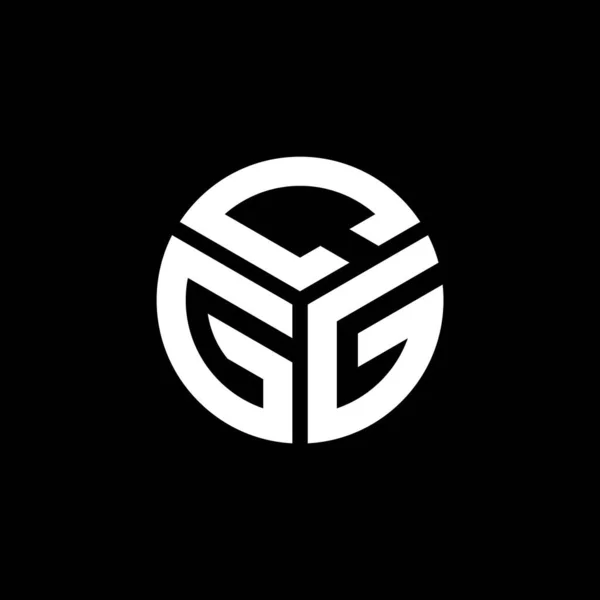 Diseño Del Logotipo Letra Cgg Sobre Fondo Negro Cgg Iniciales — Archivo Imágenes Vectoriales