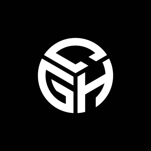 Diseño Del Logotipo Letra Cgh Sobre Fondo Negro Cgh Iniciales — Archivo Imágenes Vectoriales